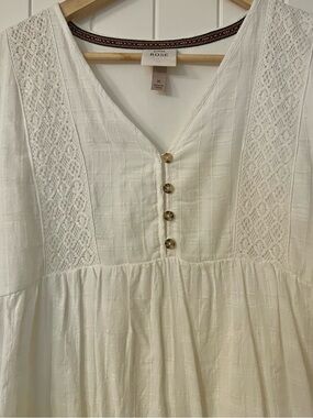 Knox Rose White Mini Dress with Button Front